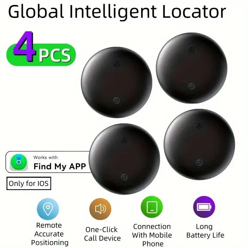 4PCS Smart GPS Bluetooth Trackers – Compatible with Apple Find My, Anti - Loss for Keys, Pets, Kids & More - Buy at G - ZONE