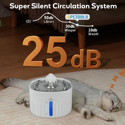 Automatic Cat Water Fountain – Stainless Steel, 6 - Level Filtration for Fresh Hydration - Buy at G - ZONE