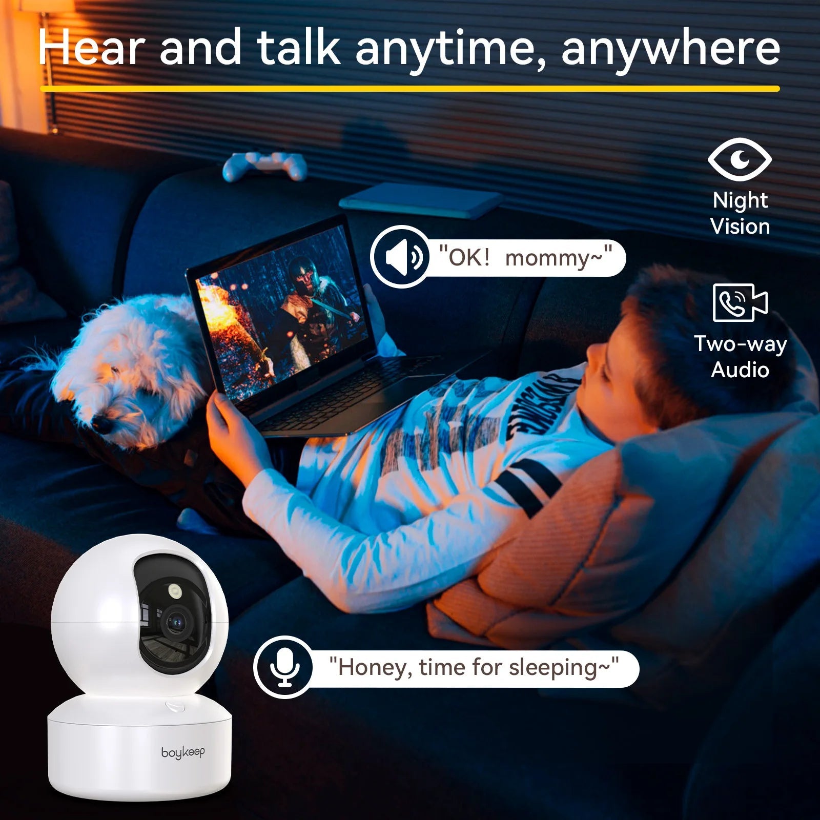 BabyGuard 24/7: Smart WiFi Monitor with Auto Tracking & Home Security - Buy at G - ZONE