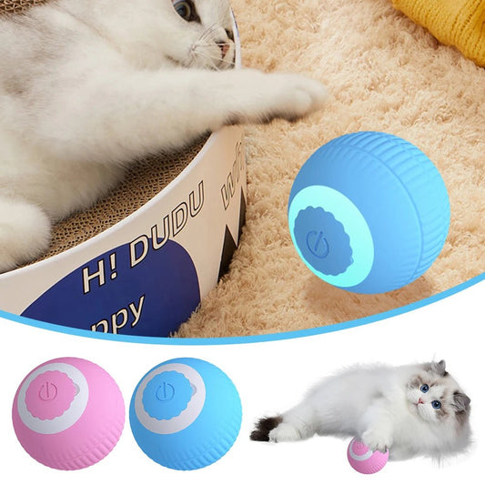 Electric Cat Ball Toy – USB Rechargeable, Self - Moving Smart Interactive Toy for Cats & Kittens - Buy at G - ZONE