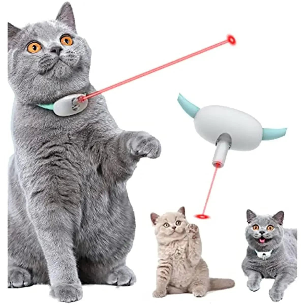 Electric Smart Amusing Cat Collar – Wearable Laser Toy & Electronic Training for Kittens - Buy at G - ZONE