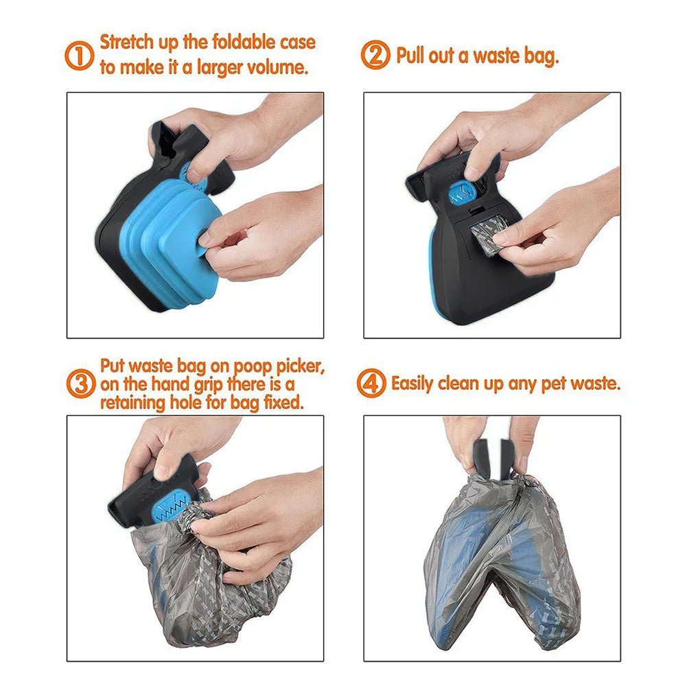 Foldable Dog Pooper Scooper – Travel - Friendly with Decomposable Bags for Easy Clean - Up - Buy at G - ZONE