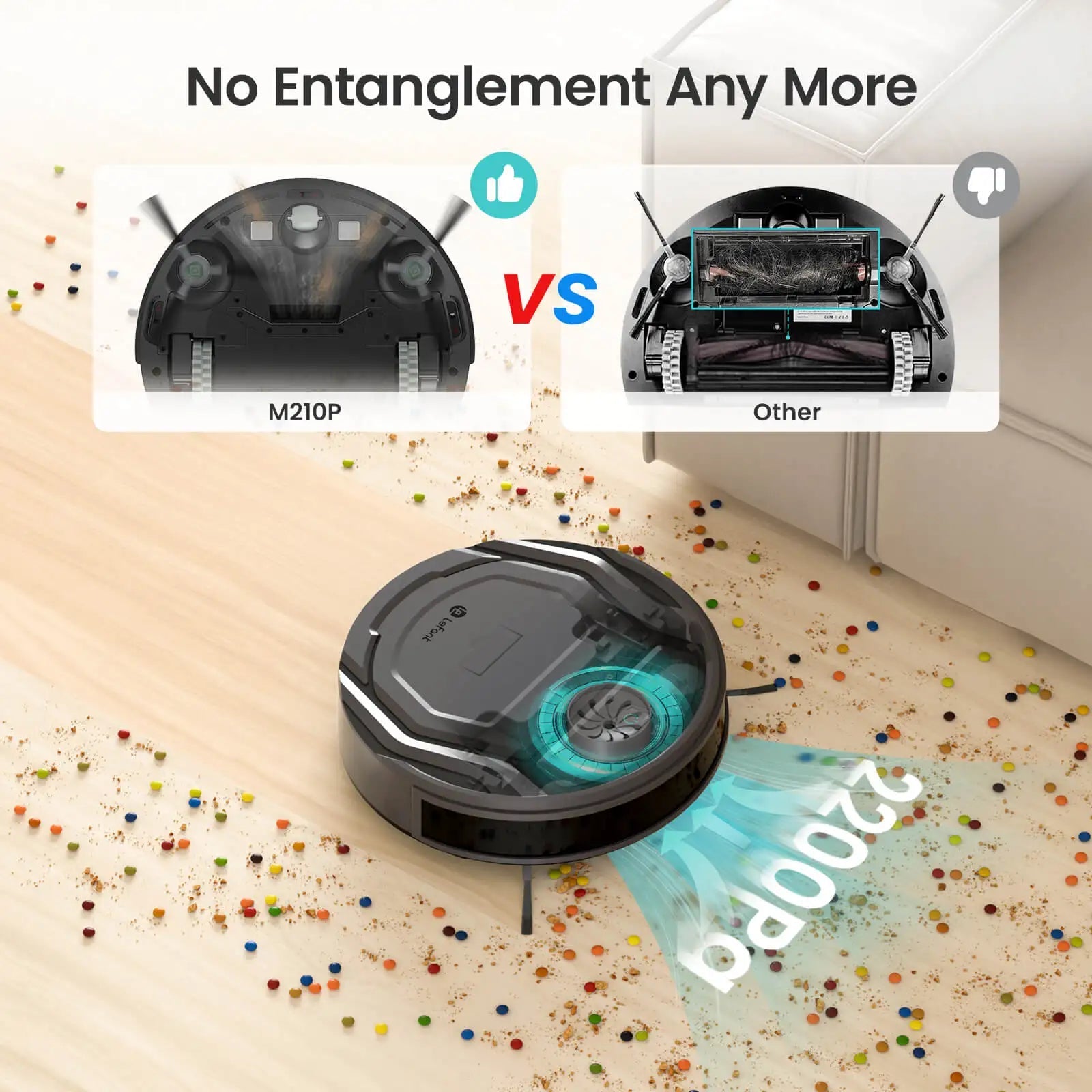 Lefant M210Pro Robot Vacuum – 2 - in - 1 Suck & Sweep, Alexa - Controlled Cleaning for Pet Hair - Buy at G - ZONE