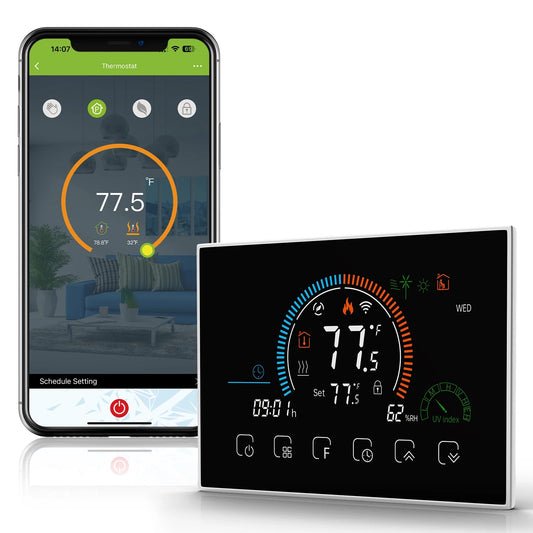 Programmable Smart WiFi Thermostat – No C - Wire Needed, Intelligent Display & 5+1+1 Scheduling - Buy at G - ZONE