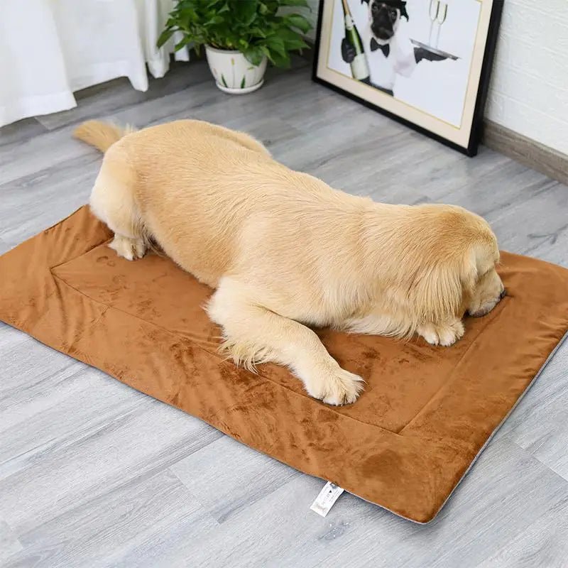 Self - Heating Pet Bed – Comfortable Flannel Dog Mat for Elderly Pets & Cats, Waterproof Winter Thermal Warming Pad - Buy at G - ZONE