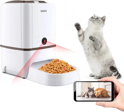 Smart Automatic Pet Feeder with Camera – 6L App - Controlled Food Dispenser with 2 - Way Audio & Video Recording - Buy at G - ZONE