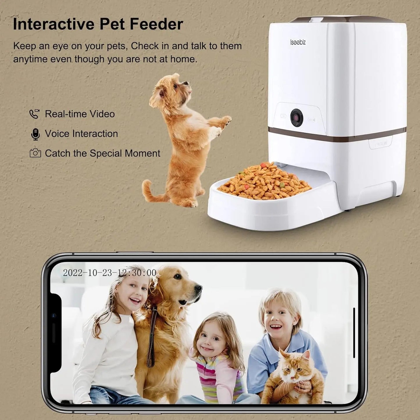 Smart Automatic Pet Feeder with Camera – 6L App - Controlled Food Dispenser with 2 - Way Audio & Video Recording - Buy at G - ZONE