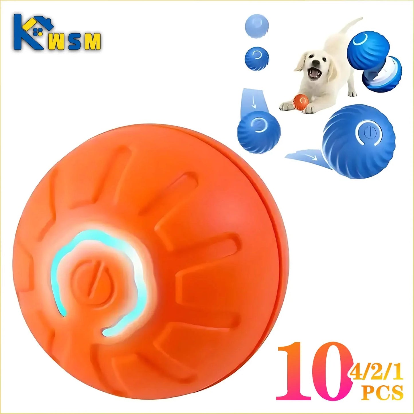 Smart Interactive Dog Toy Ball – USB Rechargeable Automatic Moving Ball for Puppies - Buy at G - ZONE