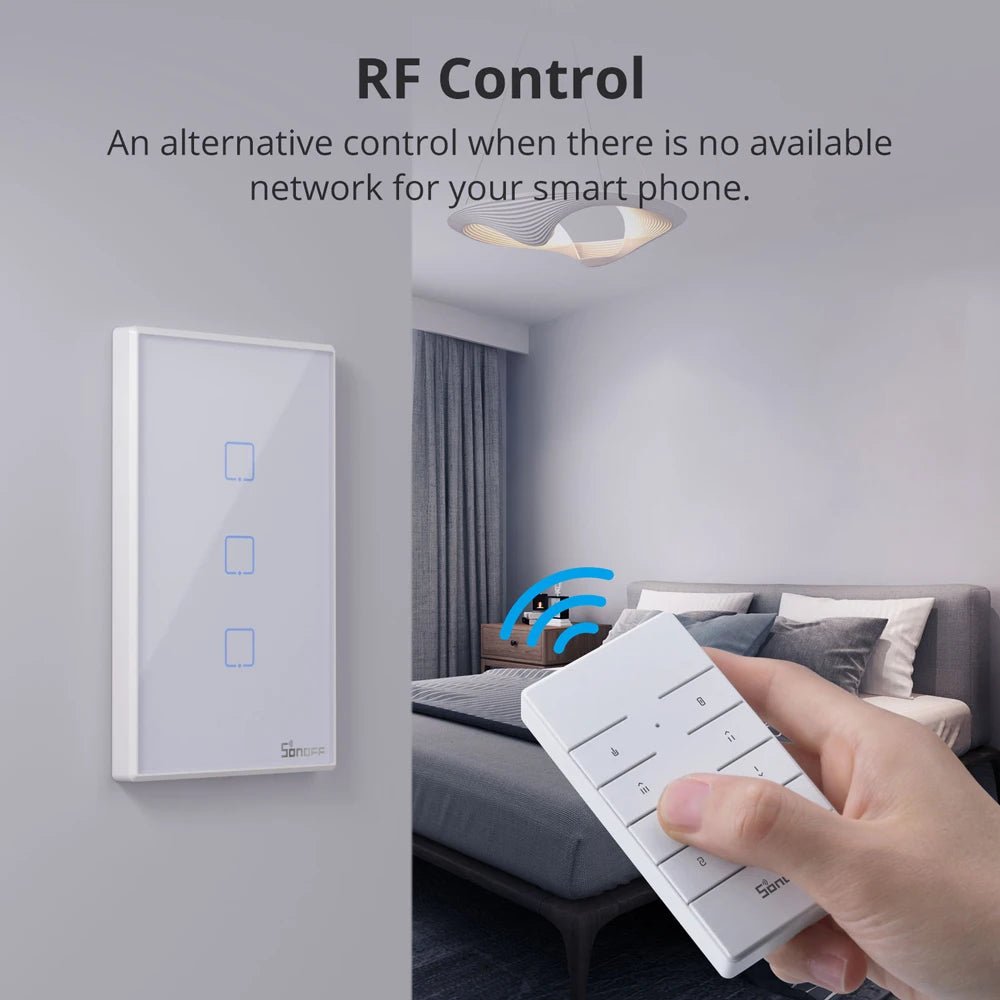 SONOFF T2 Smart Wall Switch – WiFi & RF Control, Alexa & Google Home Compatible - Buy at G - ZONE