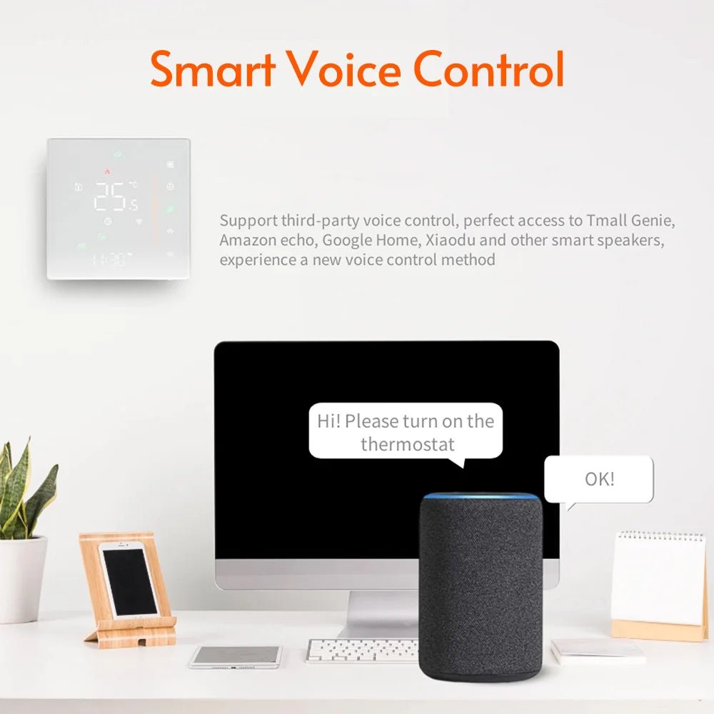 WiFi Smart Thermostat – Programmable Touch, Voice Control, Alexa & Google Home Ready - Buy at G - ZONE