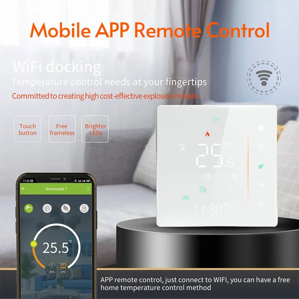 WiFi Smart Thermostat – Programmable Touch, Voice Control, Alexa & Google Home Ready - Buy at G - ZONE