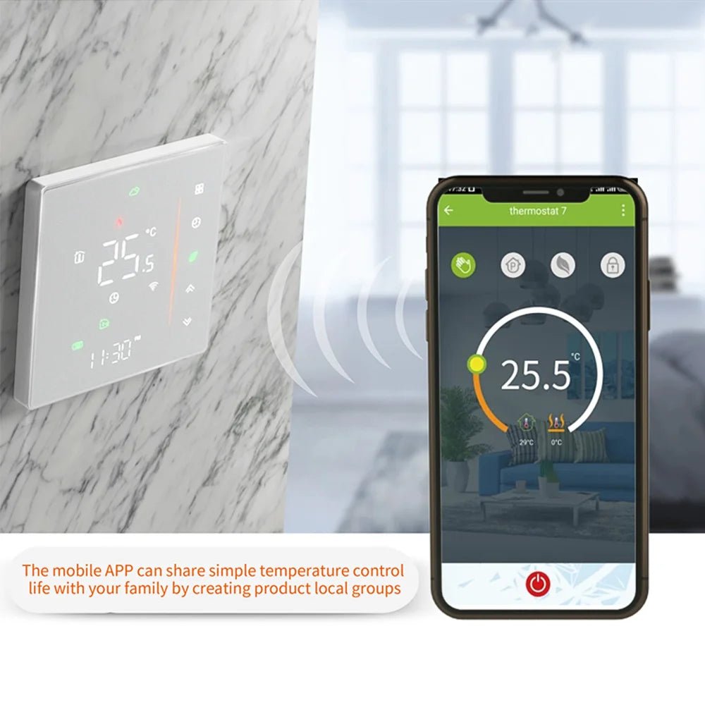 WiFi Smart Thermostat – Programmable Touch, Voice Control, Alexa & Google Home Ready - Buy at G - ZONE